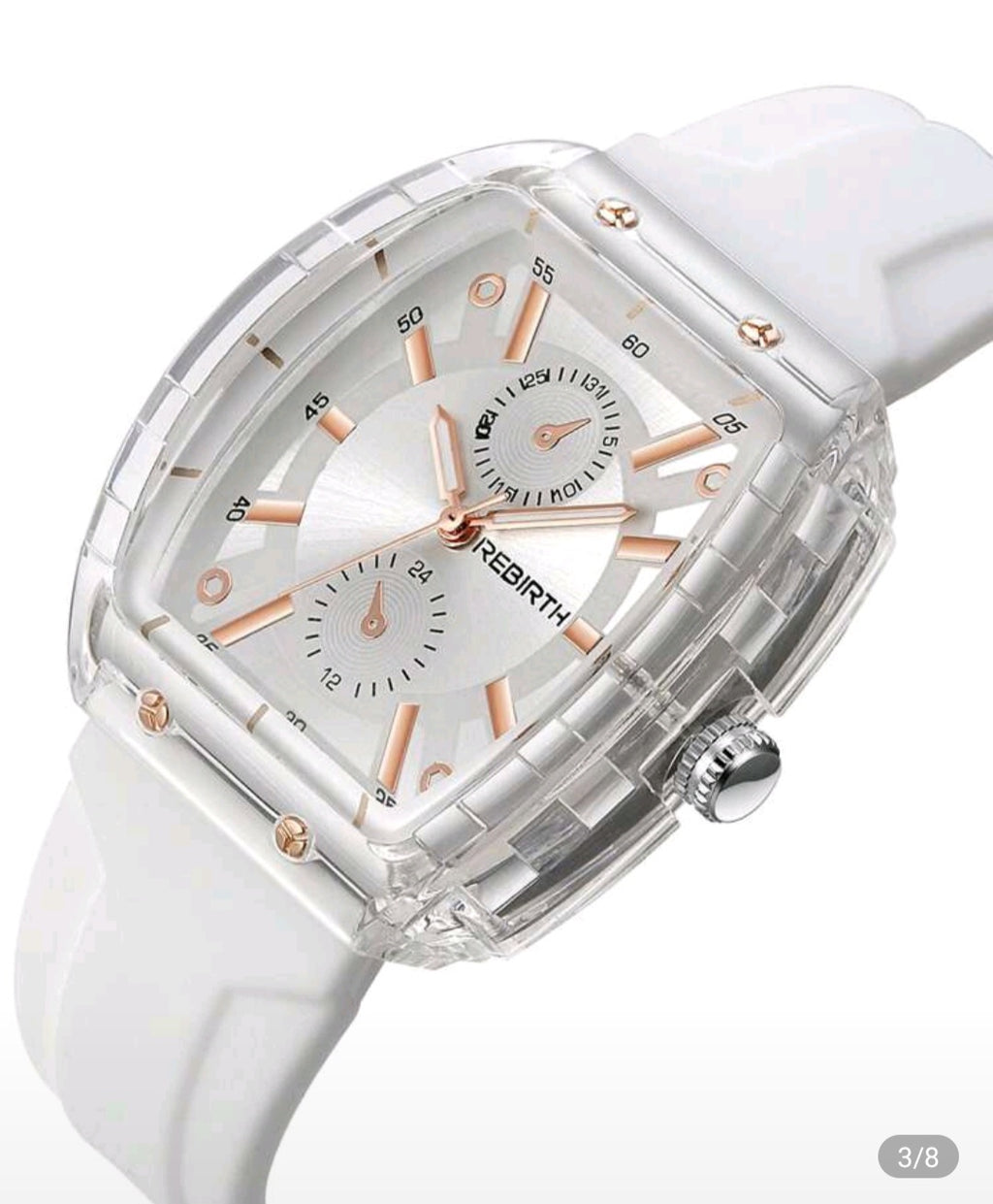 Ladies White Silicone Watch
