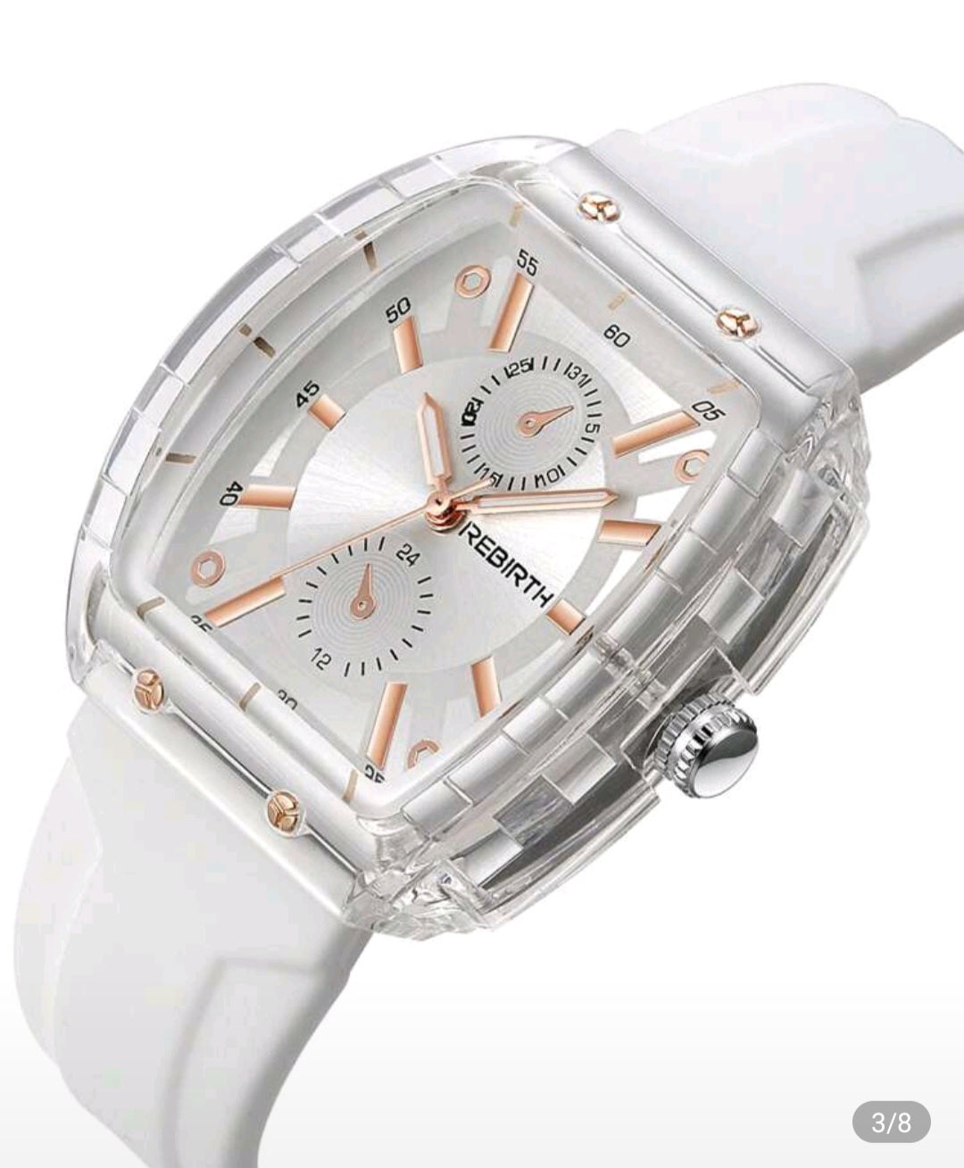 Ladies White Silicone Watch