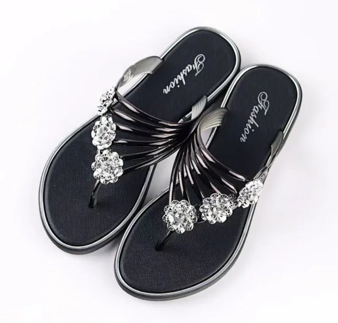 Women's Floral Flip Flops
